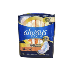 Always Maxi Size 4 Overnight Pads With Wings