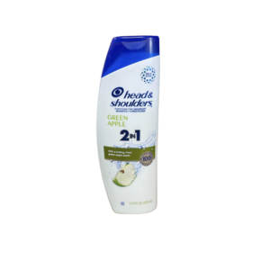 Head and Shoulders Dandruff 2 in 1 Shampoo and Conditioner, Green Apple for Daily Use