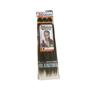 3X Ghana Realistic Braid Pre-Stretched 50" (Color: M4/27/30)