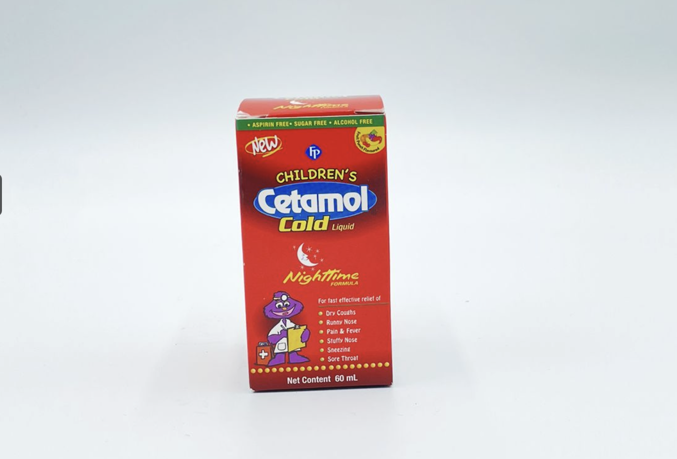 FP Children's Cetamol Cold Liquid Night Time Formula 60ml