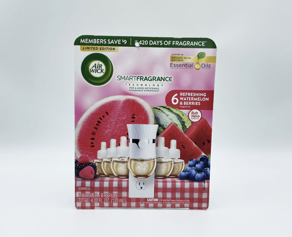 Air Wick Smart Fragrance 6 Refreshing Watermelon & Berries (1 Warmer + 6 Refills)