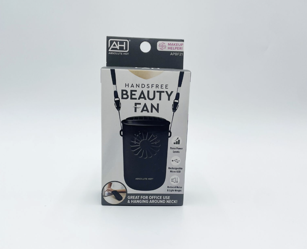 Absolute Hot Hands-Free Beauty Fan – Wearable & Rechargeable Fan for Makeup, Office & On-the-Go