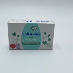 Johnson’s Milk Baby Soap 75g – Gentle Nourishing Cleansing Bar with Milk Proteins & Vitamin E