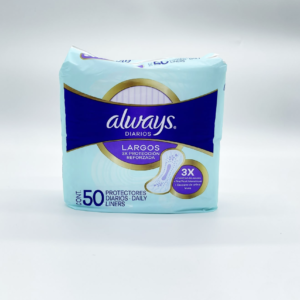 Always Dailies Long Pantiliners 50 Count – Daily Freshness & Protection
